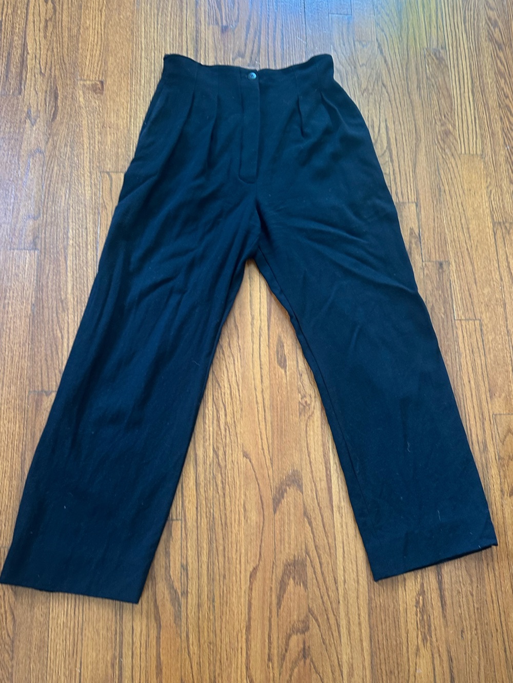 Escada Black Vintage Pleated Dress Pants